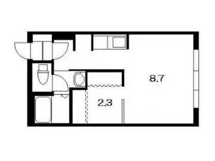 プラティーク札幌(1DK/3階)の間取り写真