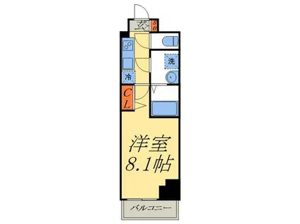 アイル グランデ押上イースト(1K/10階)の間取り写真