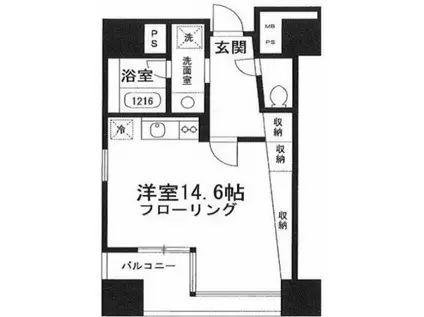 アクアキューブ銀座東(ワンルーム/10階)の間取り写真