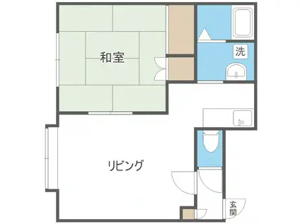 パークサイド南郷(1LDK/2階)の間取り写真