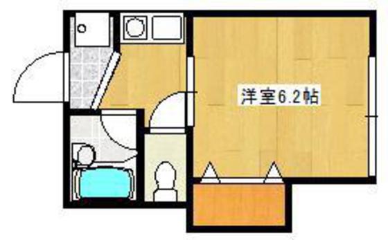 コーポ楠川(1K/2階)の間取り写真