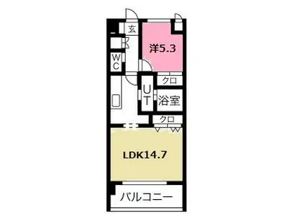 C・PEACE1948(1LDK/3階)の間取り写真