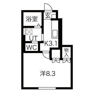 JR東北本線 村崎野駅 徒歩32分 2階建 築3年(1K/1階)の間取り写真