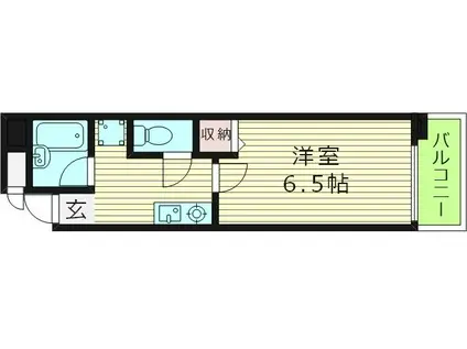 グリーンプラザ城東(1K/7階)の間取り写真