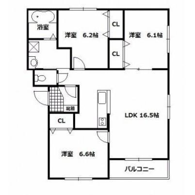 セゾンクレールAOYAGI 1(3LDK/4階)の間取り写真