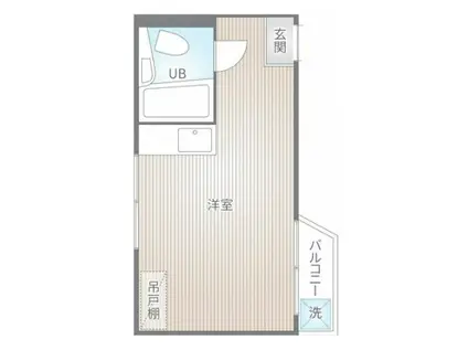 メゾンドエクレール(ワンルーム/2階)の間取り写真