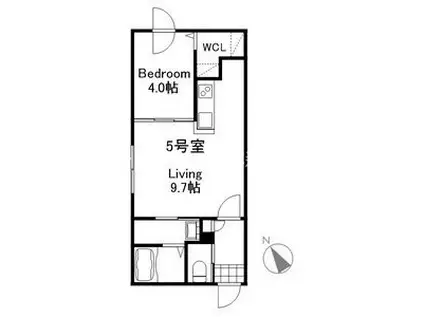 PT RESIDENCE麻生(1LDK/3階)の間取り写真