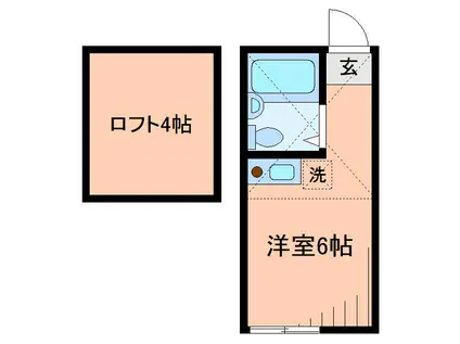 ユナイト大倉山デヴィトリー(ワンルーム/2階)の間取り写真