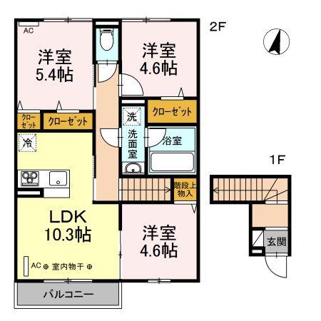 フェアビアンカ(3LDK/2階)の間取り写真