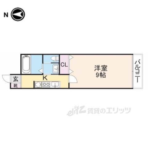 LA RIVIERE OKAMOTO(ワンルーム/1階)の間取り写真