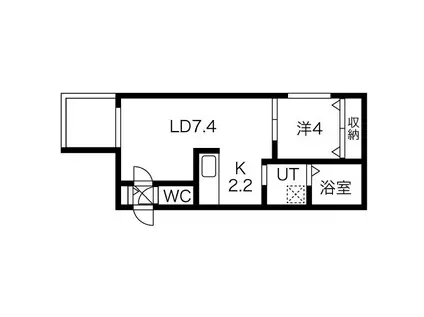 FAIRY LULU(1LDK/1階)の間取り写真