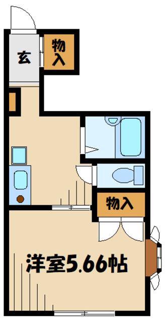 MOONSHINY参番館(1K/1階)の間取り写真