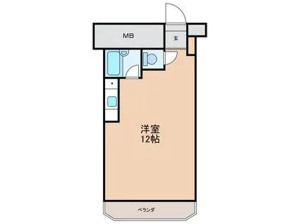 マリンリゾート内海(ワンルーム/1階)の間取り写真