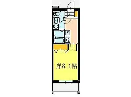 ミナミレジデンス(1K/2階)の間取り写真