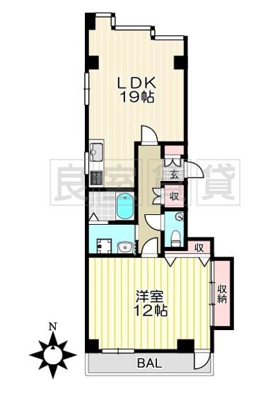 サンステイツII(1LDK/2階)の間取り写真