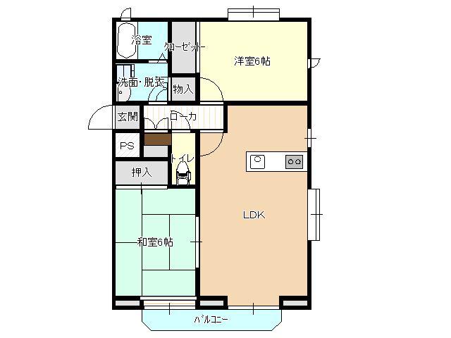 グレースメゾン(2LDK/1階)の間取り写真