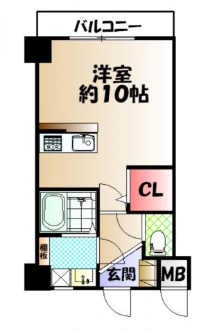 ラ ルーチェ新長田(ワンルーム/3階)の間取り写真