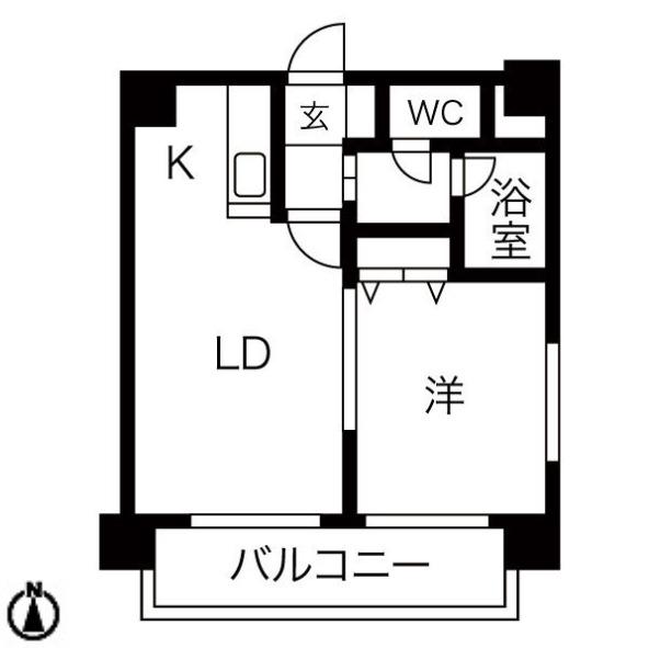 MYプラザ円山公園II(1LDK/5階)の間取り写真