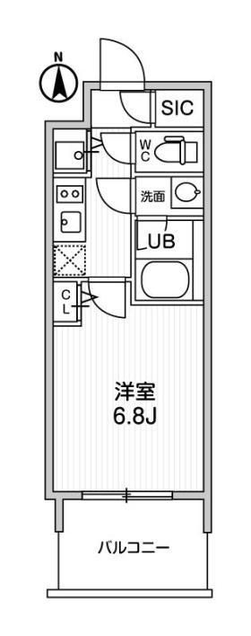 LA DOUCEUR北巽(1K/9階)の間取り写真
