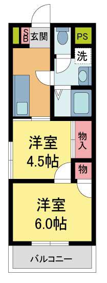 プレアール宝塚泉町(2K/3階)の間取り写真