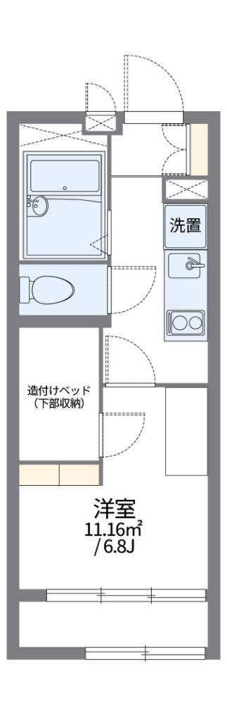 レオパレスエイト(1K/1階)の間取り写真
