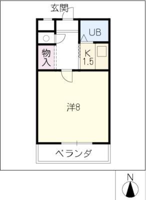フォレストーン88(1K/3階)の間取り写真