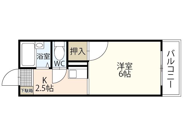 リバーシティ五日市(1K/3階)の間取り写真