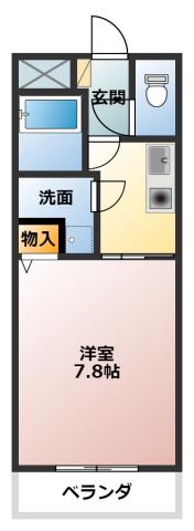 インセンスビレッジ(1K/1階)の間取り写真