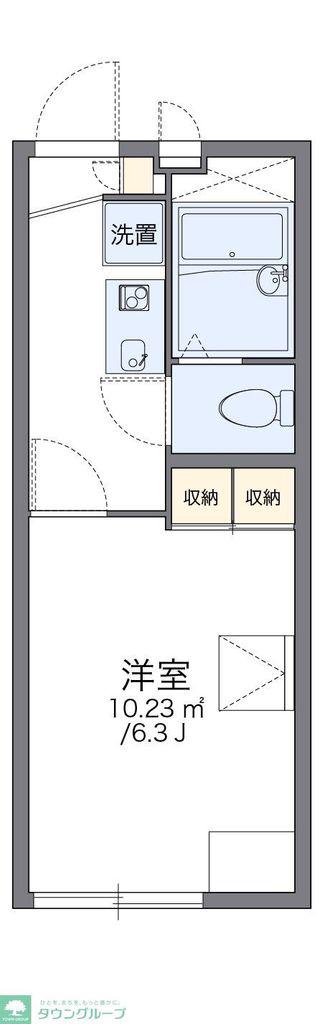レオパレスルボヌール(1K/2階)の間取り写真
