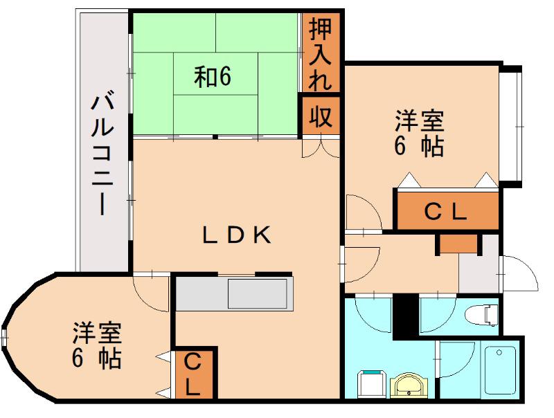 エスペランサ(3LDK/1階)の間取り写真