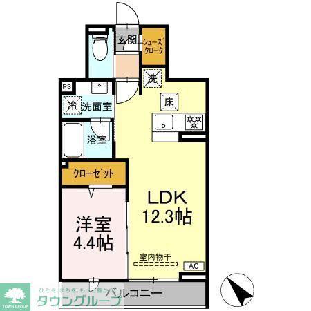 DBLESS鶴見市場(1LDK/3階)の間取り写真