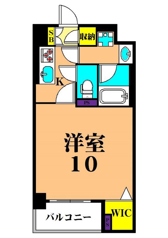 アビティ南大井I(1K/5階)の間取り写真
