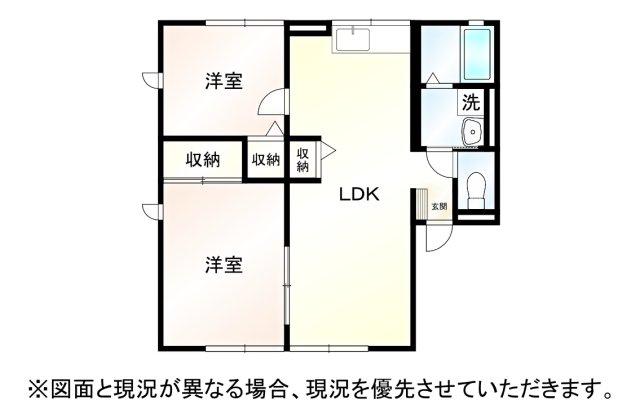 森ハイム(2LDK/1階)の間取り写真