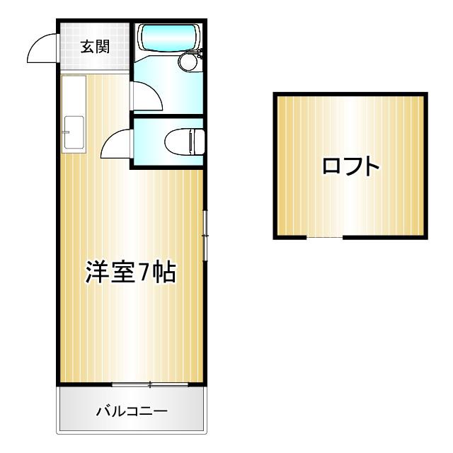 クロノス南阿佐ヶ谷(ワンルーム/2階)の間取り写真