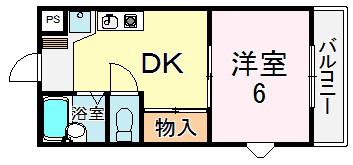 追分エイト(1DK/3階)の間取り写真