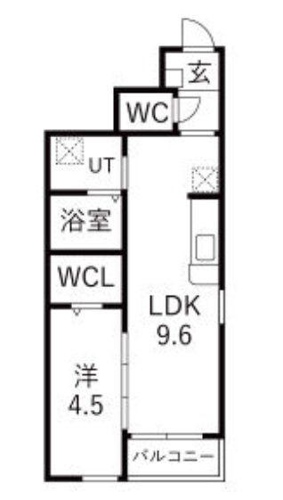 S.CREST(1LDK/1階)の間取り写真