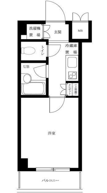 ルーブル千鳥町(1K/4階)の間取り写真