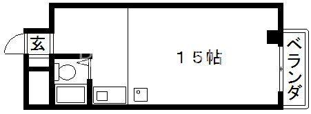 長瀬レジデンス(ワンルーム/2階)の間取り写真