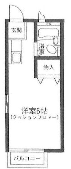 カーサウィスタリア(ワンルーム/2階)の間取り写真