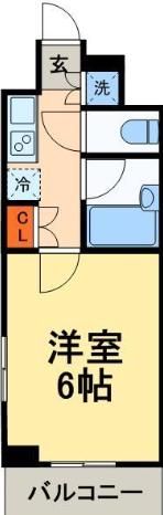 ルーブル中落合(1K/3階)の間取り写真