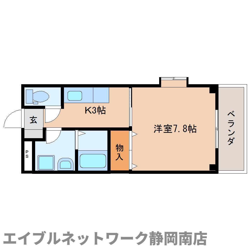 グランブルー21(1K/1階)の間取り写真