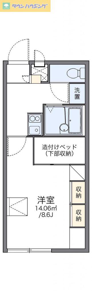 レオパレスシャトーB(1K/1階)の間取り写真