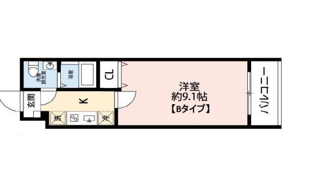 ヒルズ八尾本町(1K/6階)の間取り写真