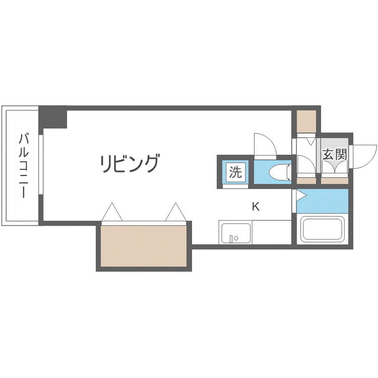 PARK AVENUE NAKAJIMA(1K/9階)の間取り写真