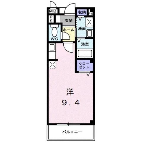 JR紀勢本線 黒江駅 徒歩1分 2階建 築24年(ワンルーム/2階)の間取り写真