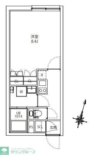 MAXIV CITY板橋区役所前(1K/2階)の間取り写真