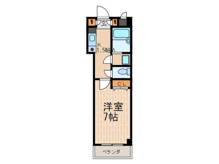 ツカプラッツ(1K/3階)の間取り写真