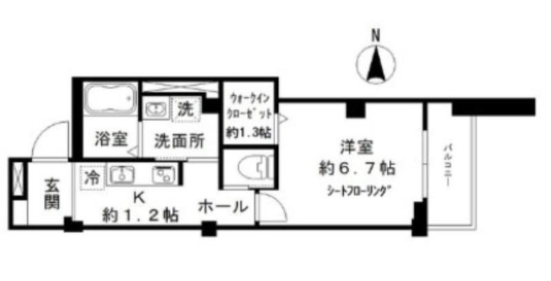 PERSIMMON(1K/1階)の間取り写真
