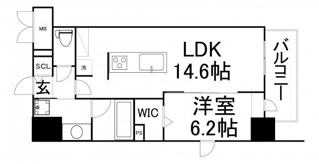ポンテシエロ(1LDK/4階)の間取り写真