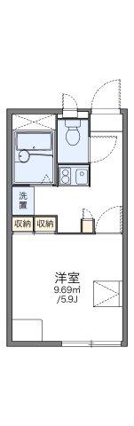 レオパレス新川II(1K/1階)の間取り写真